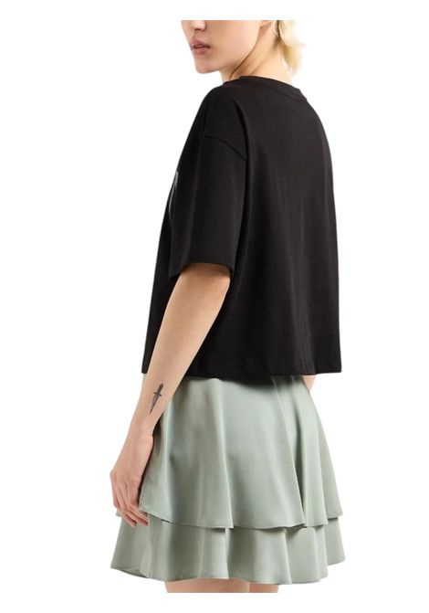 Cropped T-shirt with optical effect logo ARMANI EXCHANGE | T-shirt | XW000520 AF10359UC001